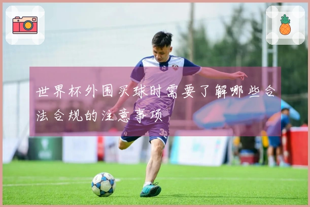世界杯外围买球时需要了解哪些合法合规的注意事项
