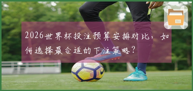 2026世界杯投注预算安排对比，如何选择最合适的下注策略？